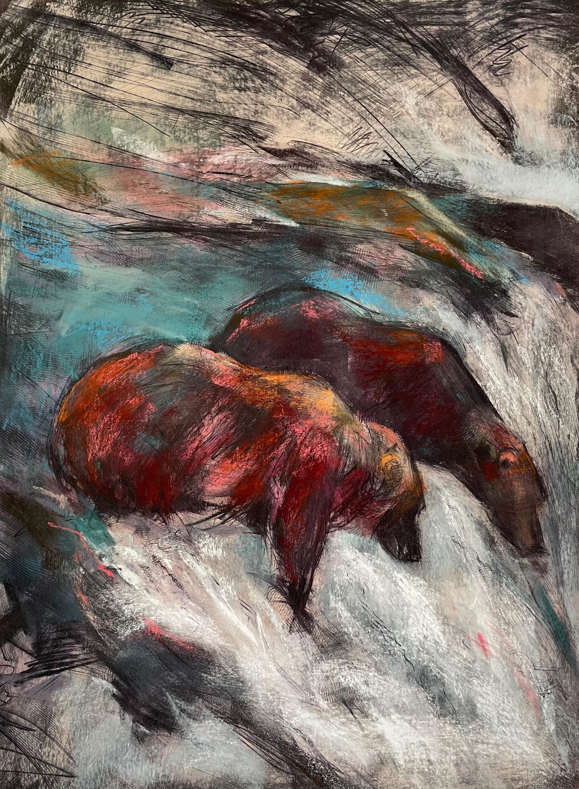 Bears in the upper falls